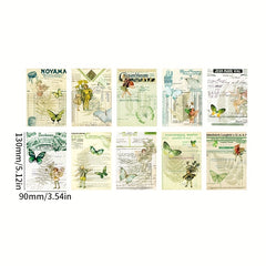 50pcs Flower Fairy Theme Retro Bill Decoration Pack