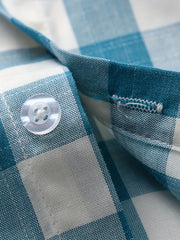 Boys Plaid Shirt & Shorts Set with Bow Tie Preppy Style