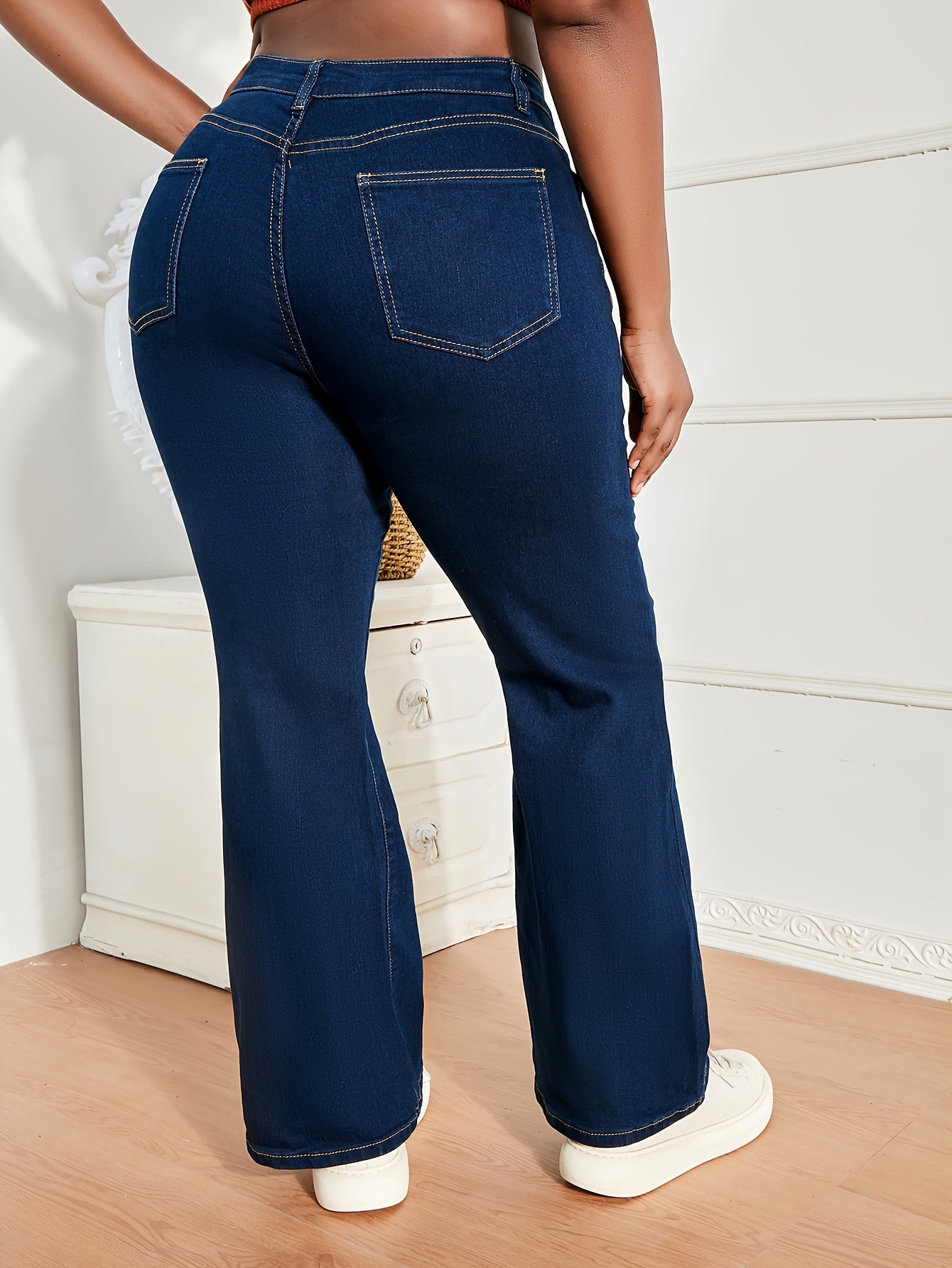 High Rise Flared Leg Jeans