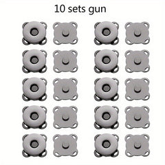 10pcs Magnetic Snap Fasteners Clasps for Handbag Purse Wallet Craft Bags DIY