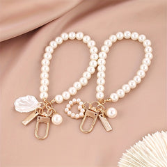 Faux Pearl Bracelet Heart & Shell Purse Accessories for Women