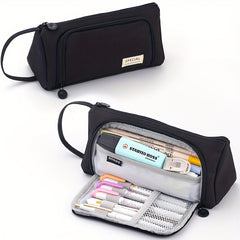 Macaron Triangle Pencil Case Large Capacity for Students in Schools