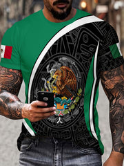 KING Crown Print Men's Short Sleeve T-shirt Autumn Stylish Tees