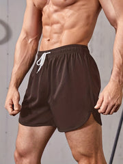 Men's Breathable Drawstring Running Shorts for Gym Sports Training
