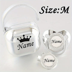 Personalized Baby Pacifier Set with Name, Box & Clip