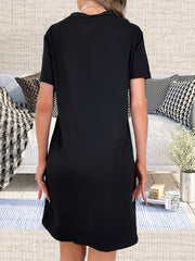 Women's Nightdress Sleepwear Comfy Short Sleeve Round Neck Sleep Dress