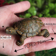 Small Turtle Ornament for Gardening Landscaping and Flower Pot Decoration