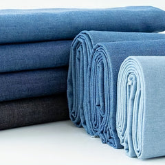 1 Yard Washed Denim Fabric Cotton Thick Section DIY Clothing Cloth