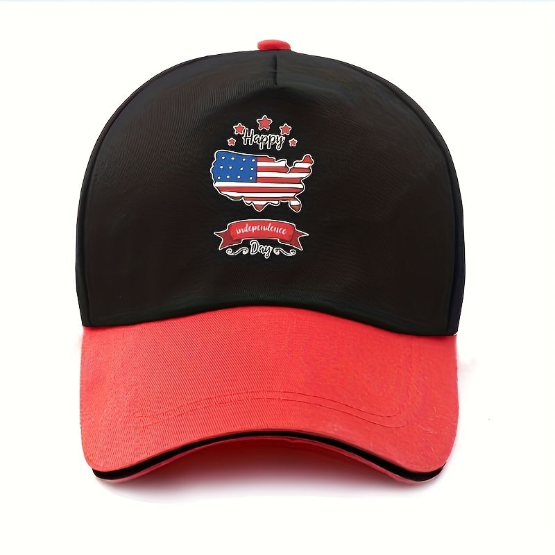Red American Flag Sports Cap Outdoor Activities Hat