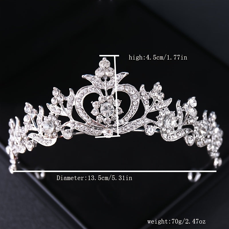 Baroque Rhinestone Crystal Tiara Bridal Headpiece Hair Jewelry