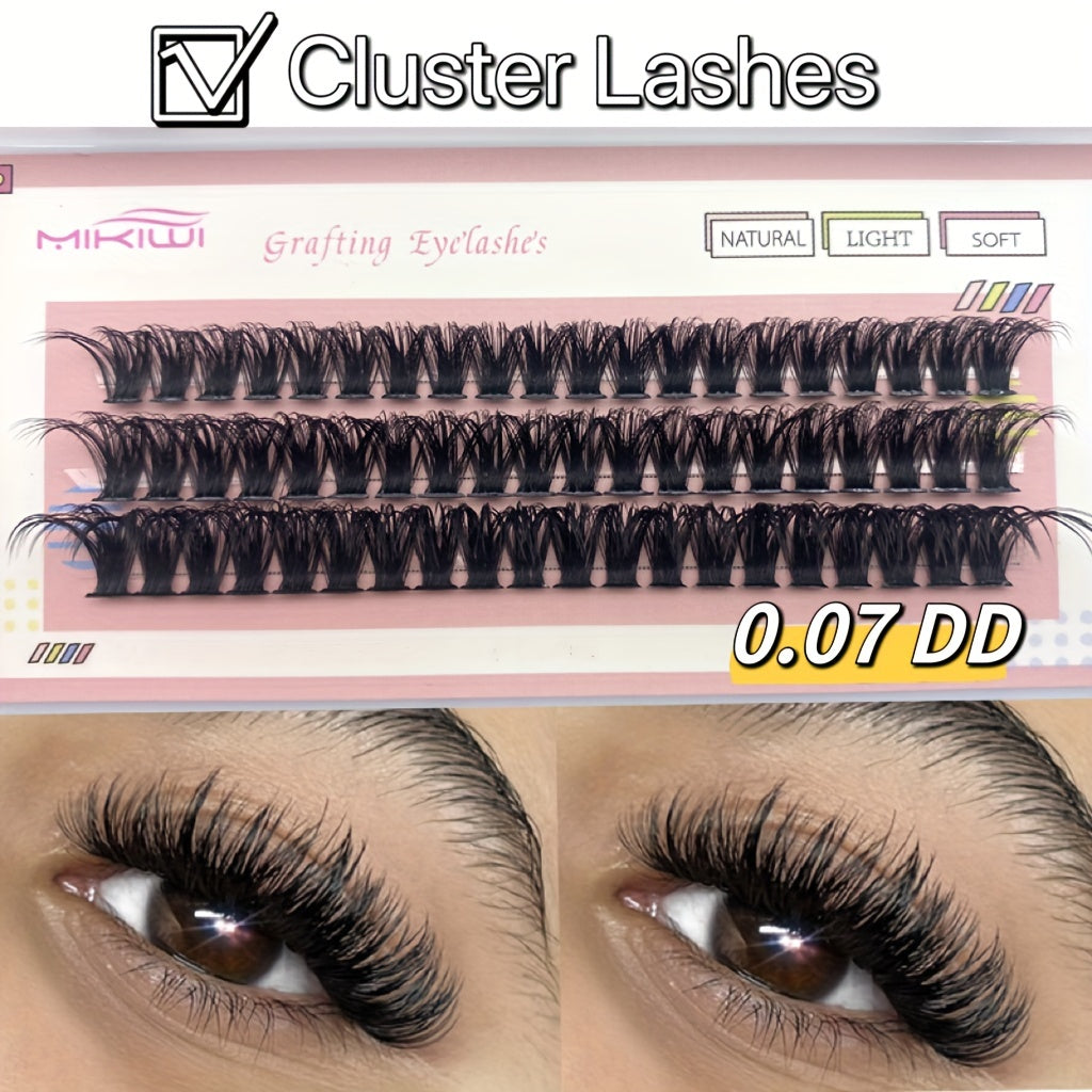 60 Pcs Cluster Lashes 60D 80D DD Curling 12 14 16mm Individual Lash Extensions