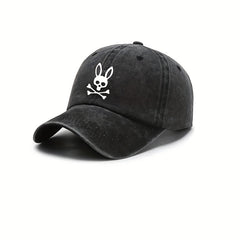 Outdoor Rabbit Printed Peaked Cap for Hiking Mountaineering Fishing