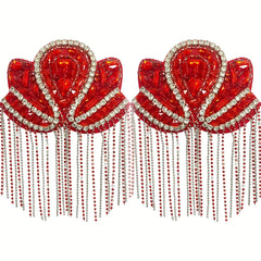 Glittered Fringe Shoulder Titles for Performance Wear