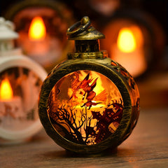 Christmas LED Light Vintage Wind Lamp
