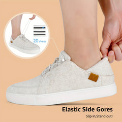 STQ Women's Slip on Canvas Shoes Casual Breathable Walking Shoes