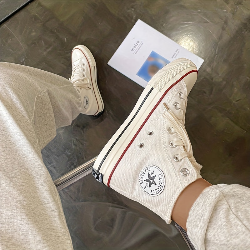Women's Classic High Top Canvas Shoes Casual Lace Up Outdoor Sneakers