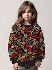 Girls Boys Creative Pattern Sweatshirt Pullover Spring Fall Sports Gift