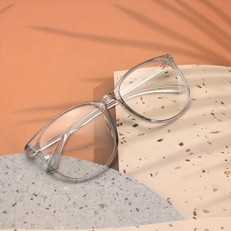 Anti Light Large Frame Optical Round Glasses for Men
