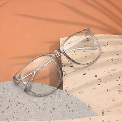 Anti Light Large Frame Optical Round Glasses for Men