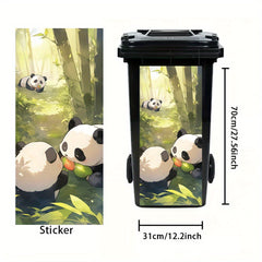 Vase Theme Trash Can Sticker Self Adhesive PVC Decal Outdoor Waterproof