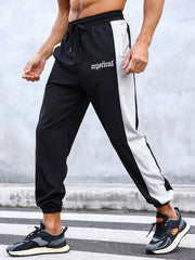 Men's Loose Fit Side Striped Sports Shorts for Outdoor Activities