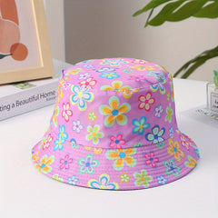 Flower Print Fisherman Cap Bucket Hat for Women