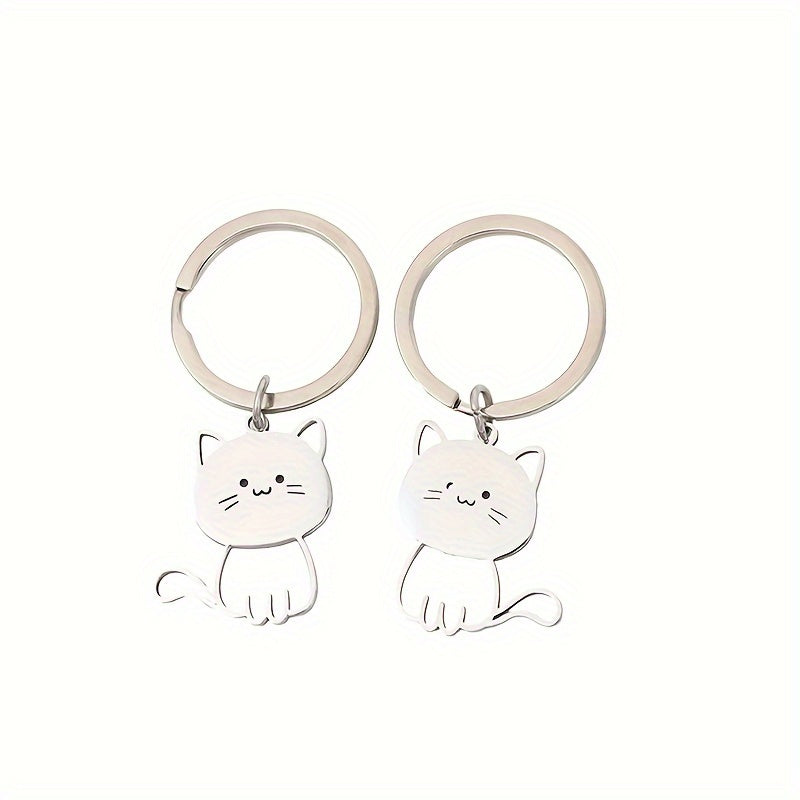 Cat Cartoon Keychain Couple Bag Key Pendant Gift