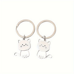 Cat Cartoon Keychain Couple Bag Key Pendant Gift