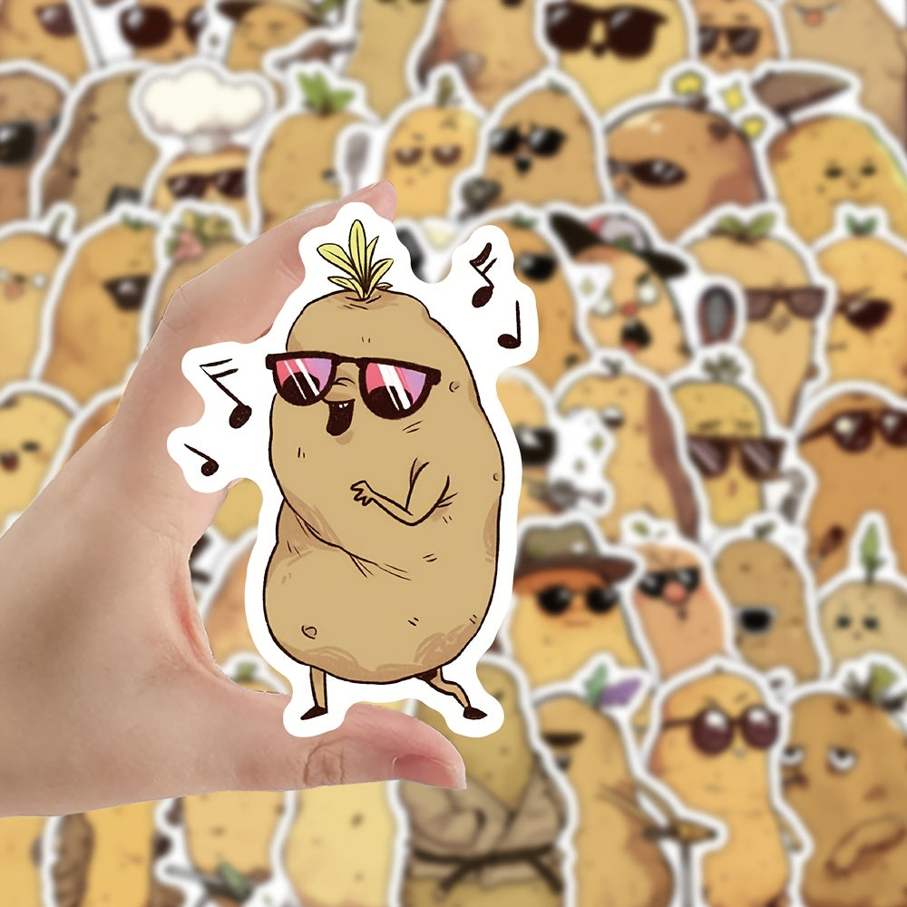 52pcs Cartoon Potato Series Waterproof Stickers for Kids' Parties