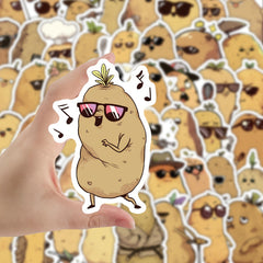 52pcs Cartoon Potato Series Waterproof Stickers for Kids' Parties