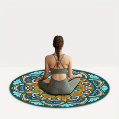 Non-Slip Yoga Mat Large Round Striped Mute Cushion