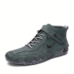 Men's Lace up Boots Casual Walking Shoes Leather Shoes