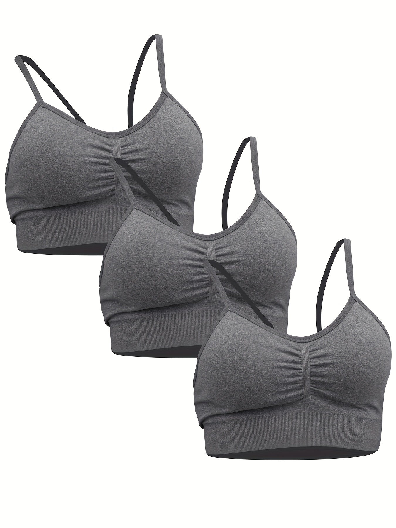 3pcs Women's Sports Bra Set for Gym & Yoga