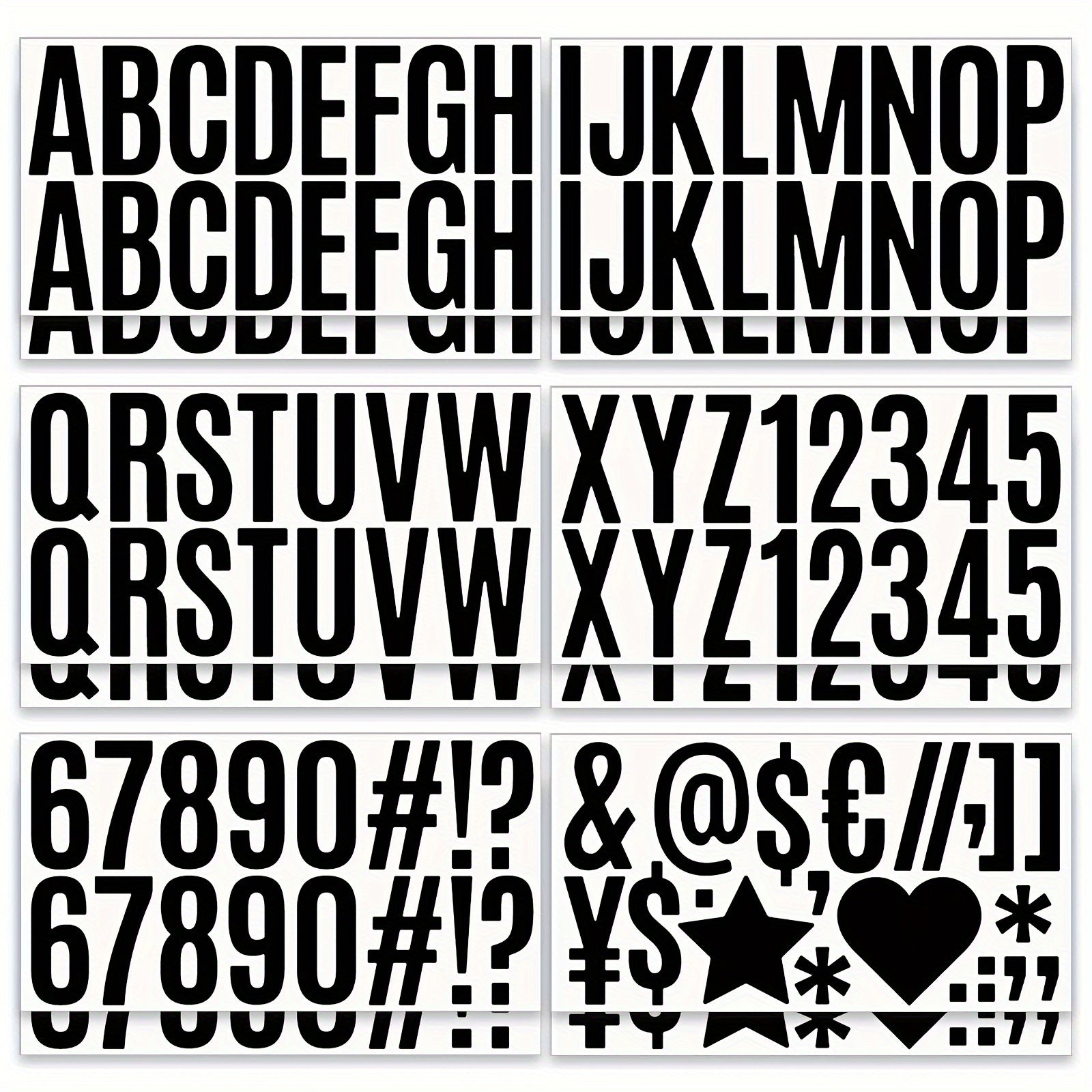 12pcs Large Letter Stickers Self Adhesive Vinyl Alphabet Number Stickers
