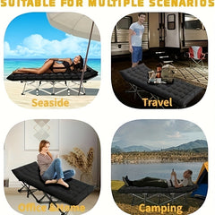 Portable Folding Bed with Carry Bag, Outdoor Camping Bed, Office Nap, Picnic