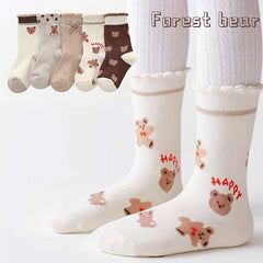 5 Pairs Girls Princess Socks Thin Mesh Comfy Children's Socks