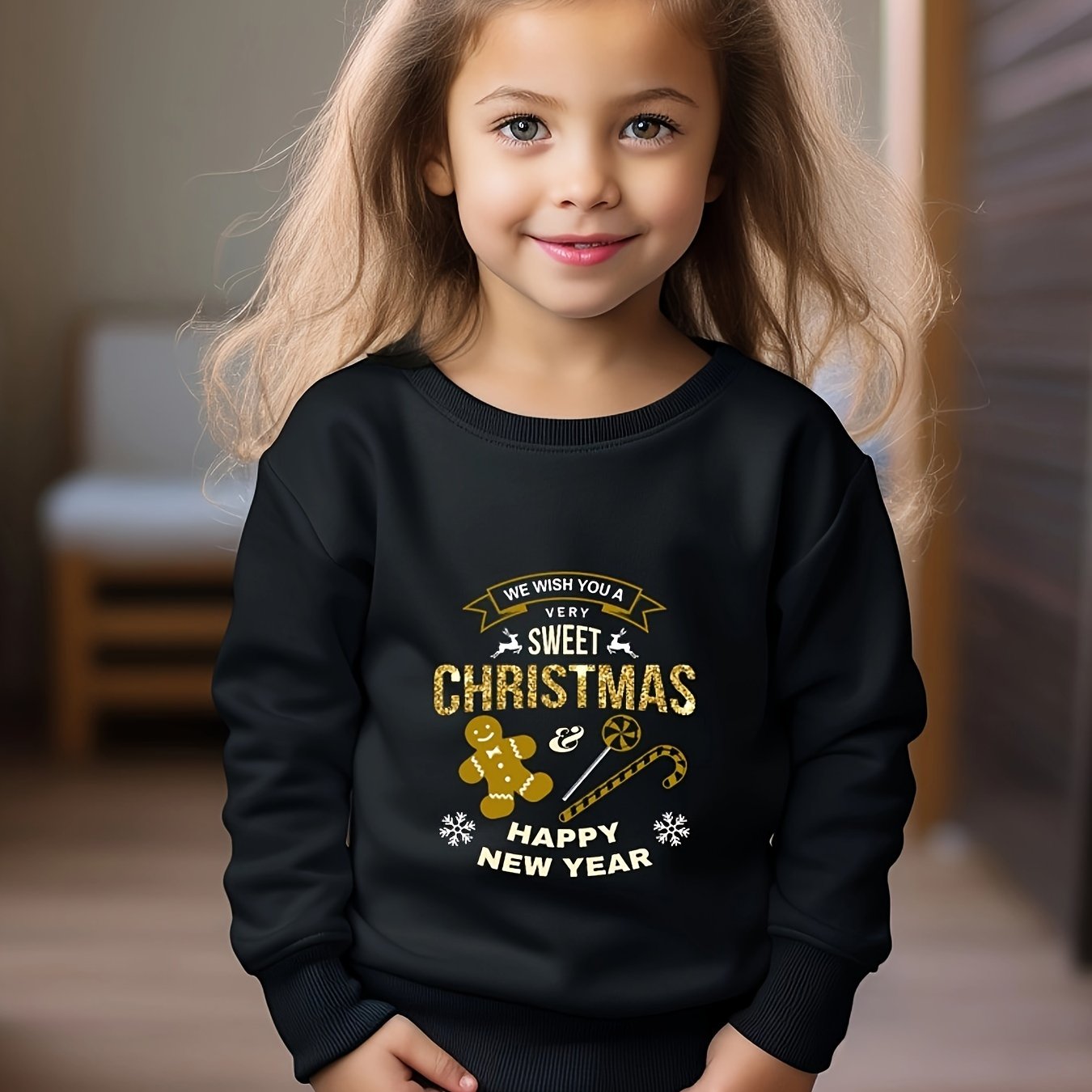 OERYUI Toddler Kids Christmas Cartoon & Letter Print Sweatshirt