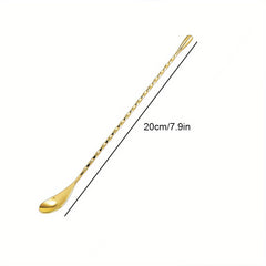 Stainless Steel Spiral Pattern Stirring Spoon