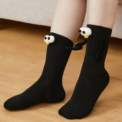 Men's Magnetic Holding Hands Crew Socks 2 Pairs
