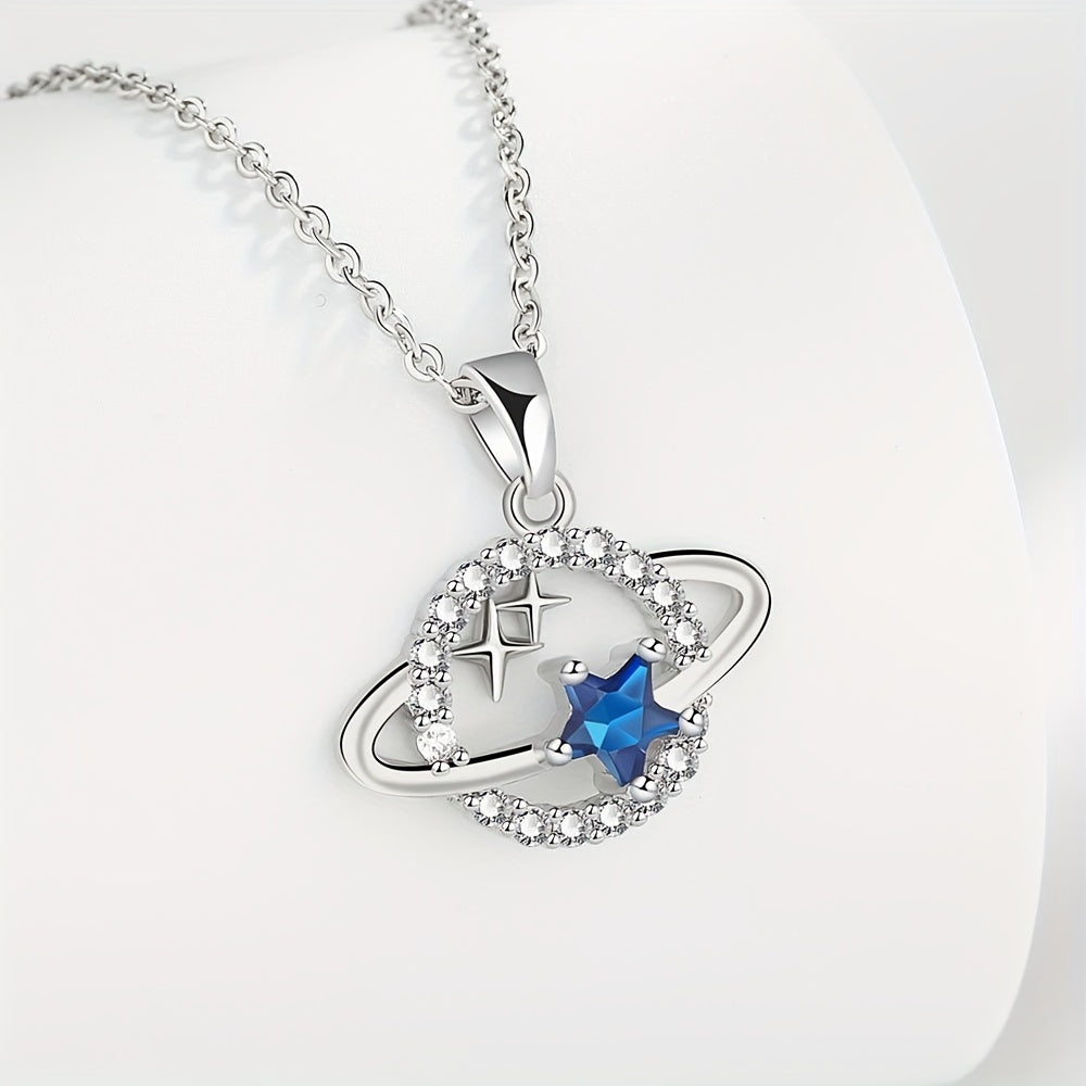 Faux Diamond Pendant Necklace for Girls