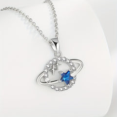 Faux Diamond Pendant Necklace for Girls