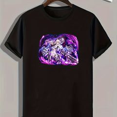 Anime Pattern Print Men's Sports T-shirt - Fitness Outdoor Clothing