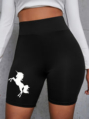 Unicorn Print Sports Leggings for Women