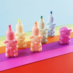 5-Color Bear Marker Pen Set for Creative Doodling & Projects