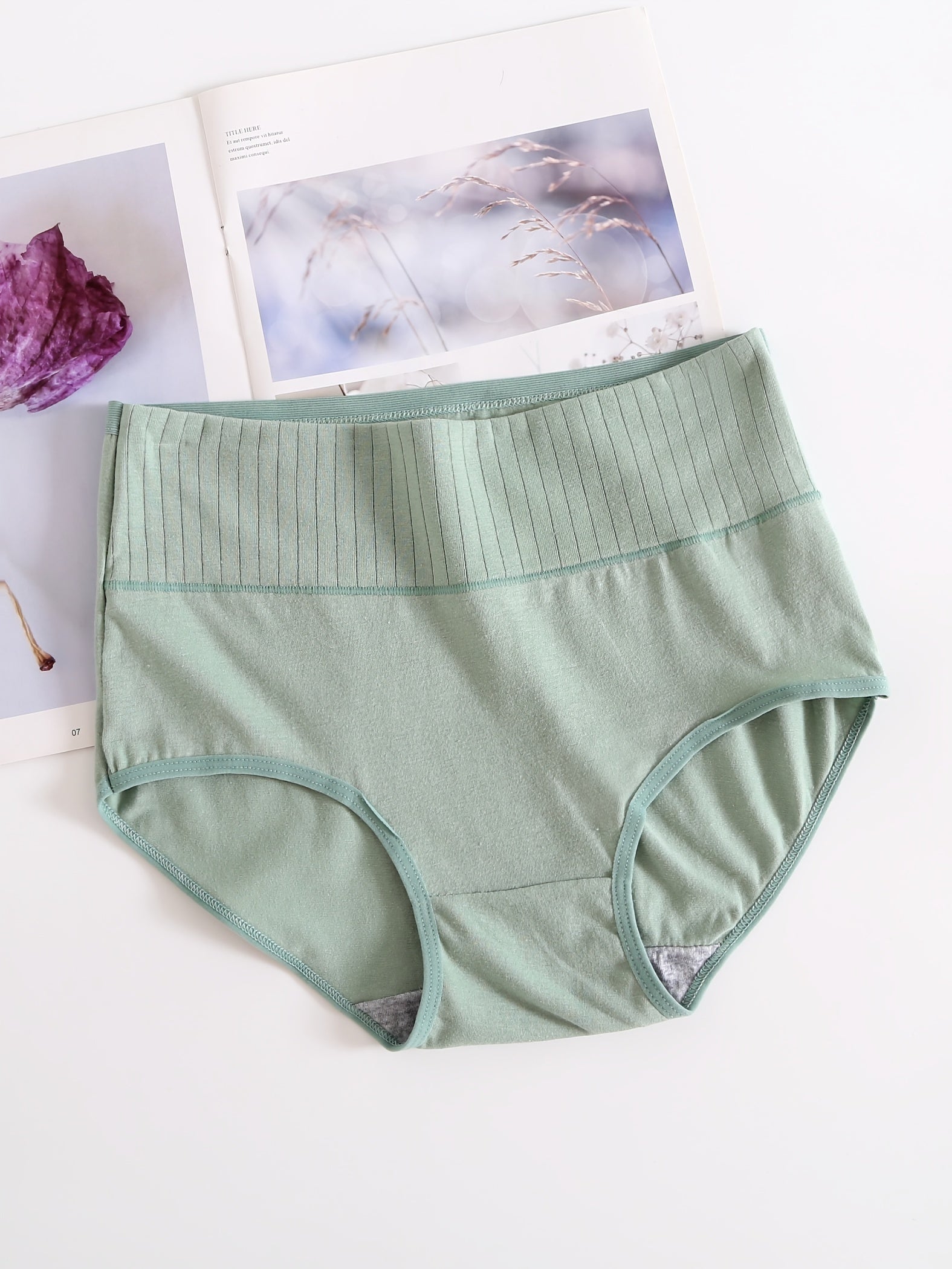 5pcs Solid Briefs Seamless Sports Panties Women's Lingerie
