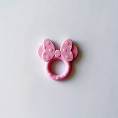 Baby Silicone Soothing Ring Teether Bowknot Teether Baby Soft Teething Toy