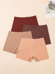 4pcs Seamless Boyshort Panties Stretch Intimates Women's Lingerie