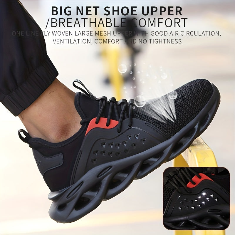 Men's Puncture Proof Work Safety Shoes Steel Toe Lightweight Industrial Sneakers