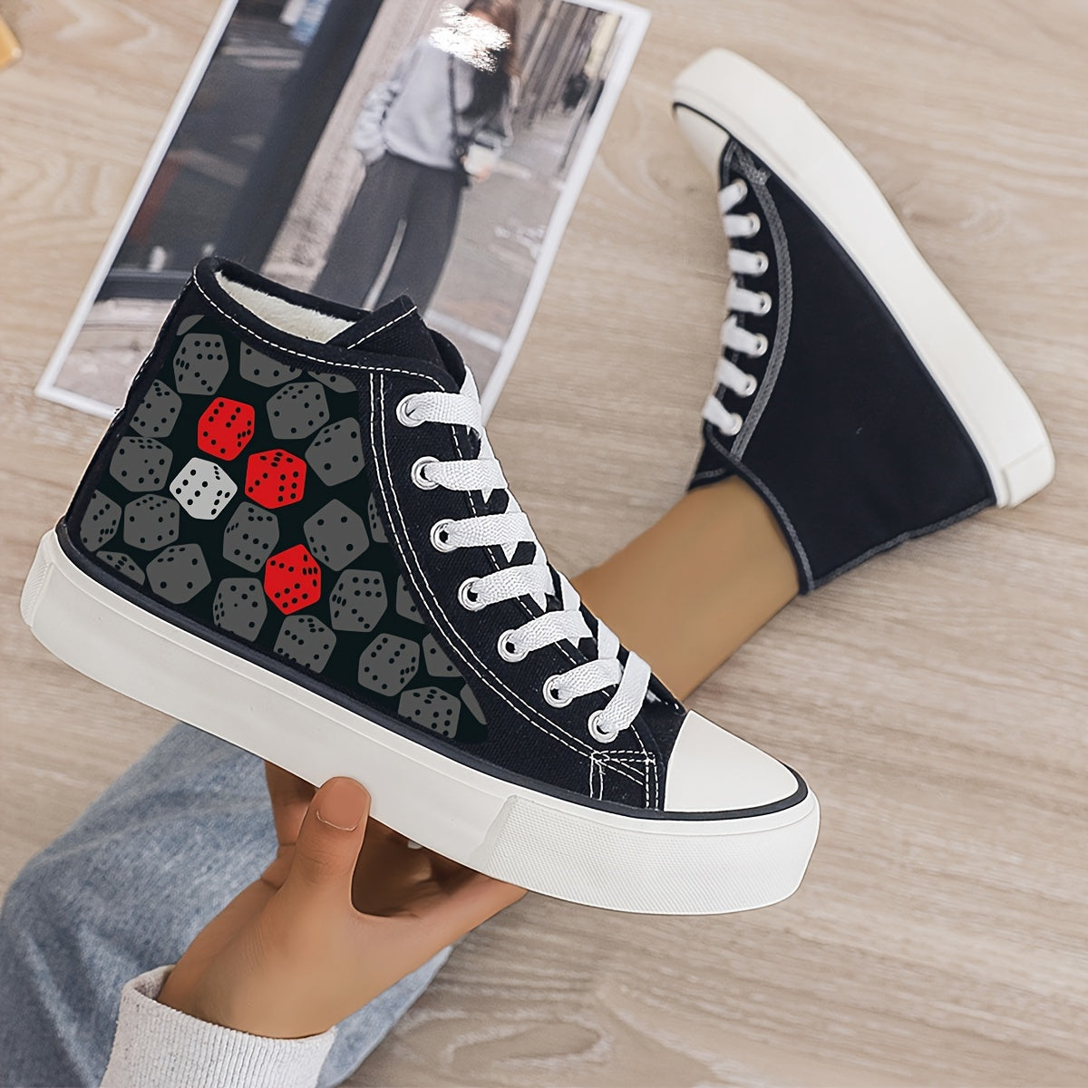Plush Lined Thermal Chunky Canvas Sneakers High Top
