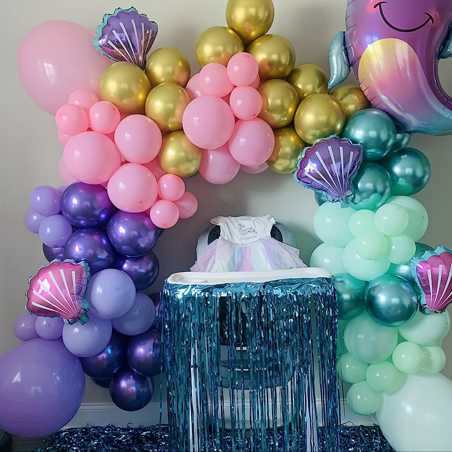 Mermaid Tail Balloon Garland Arch Kit Mermaid Birthday Party Decorations